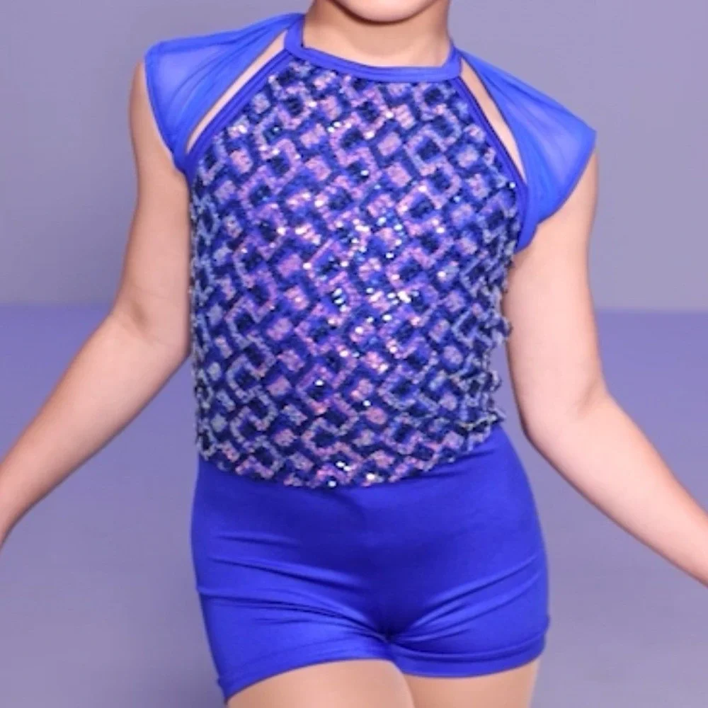 Weissman Size SA You Make My Dreams Come True 3 Piece Blue Tap Jazz Ballet